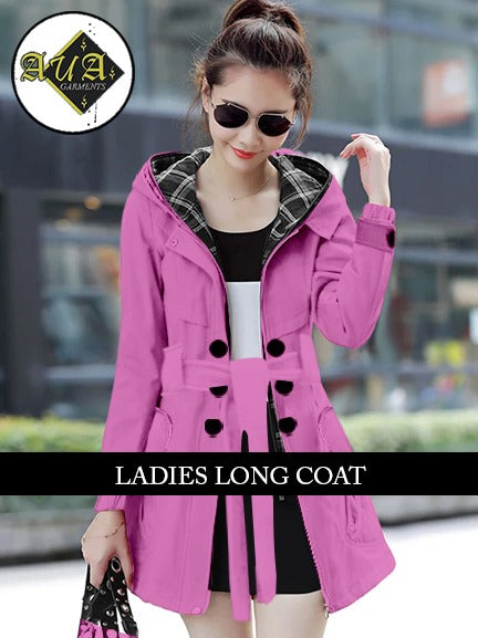 Winter Long Trench Hooded Coat For Girls And Women (7 Color available)