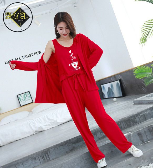 I Love Coffee 3 Piece Lounge wear Nightwear Sleepwear For Women (4 colours)