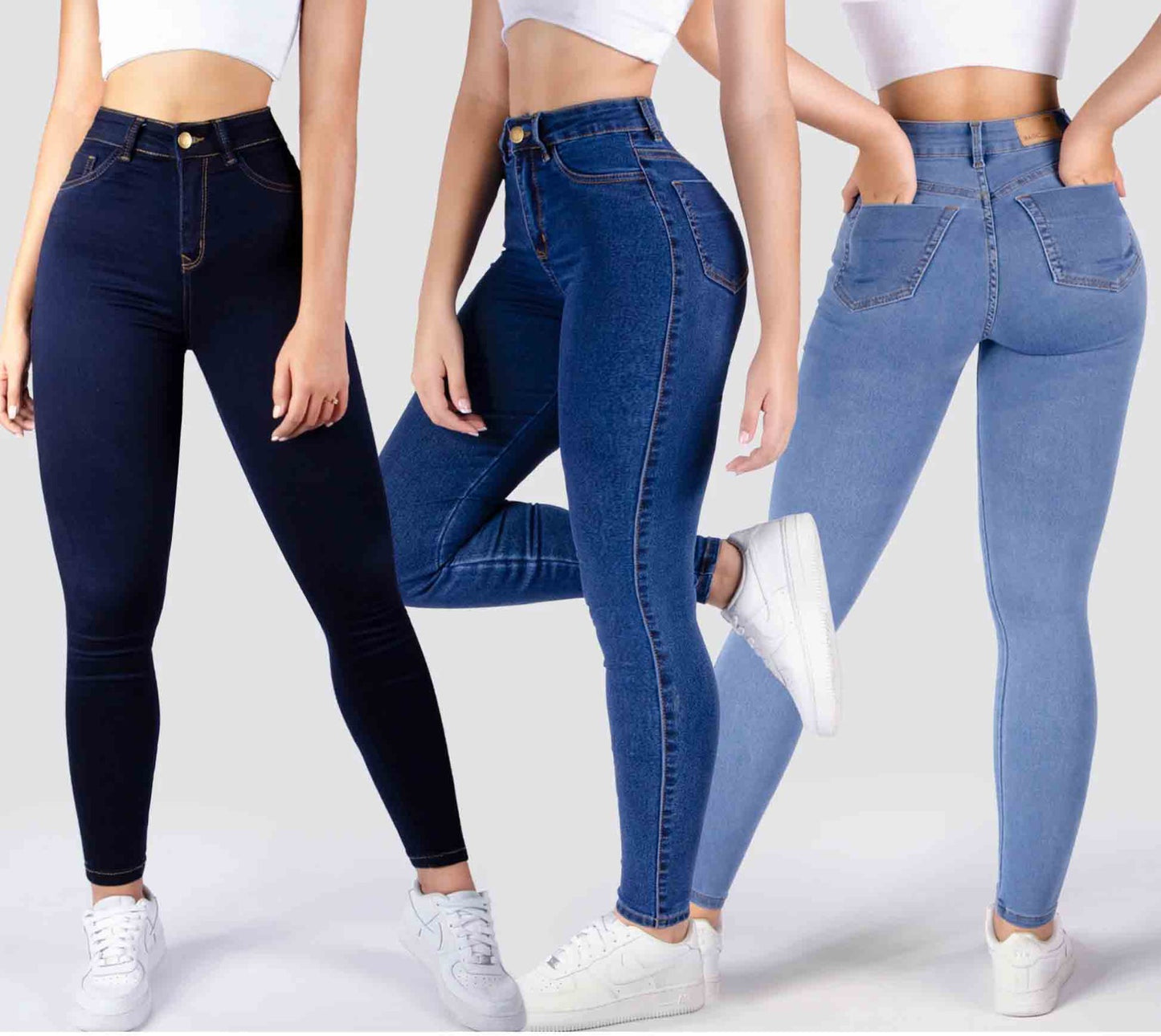 Pack of 3 Stretchable and narrow jeans for girls