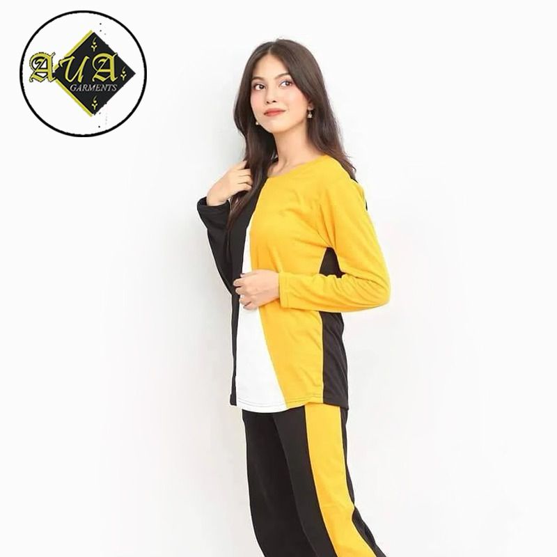Women Modal Half-Sleeved Yellow Color Home Wear Female Pajama Sleepwear Night Dress By Aua Garments