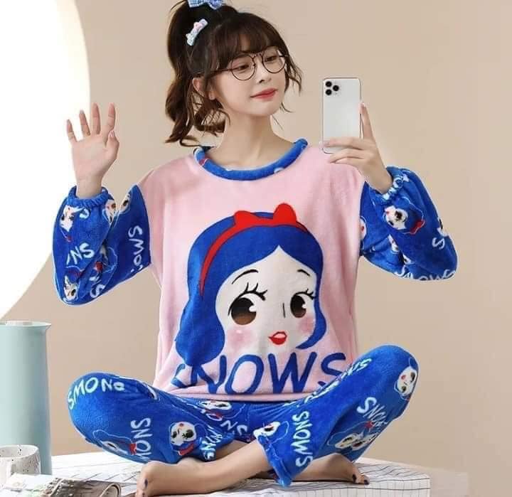 Cute Lounge Wear Pyjamas Set Womens Ladies Long Sleeve PJ Pants Nightwear Sleepwear