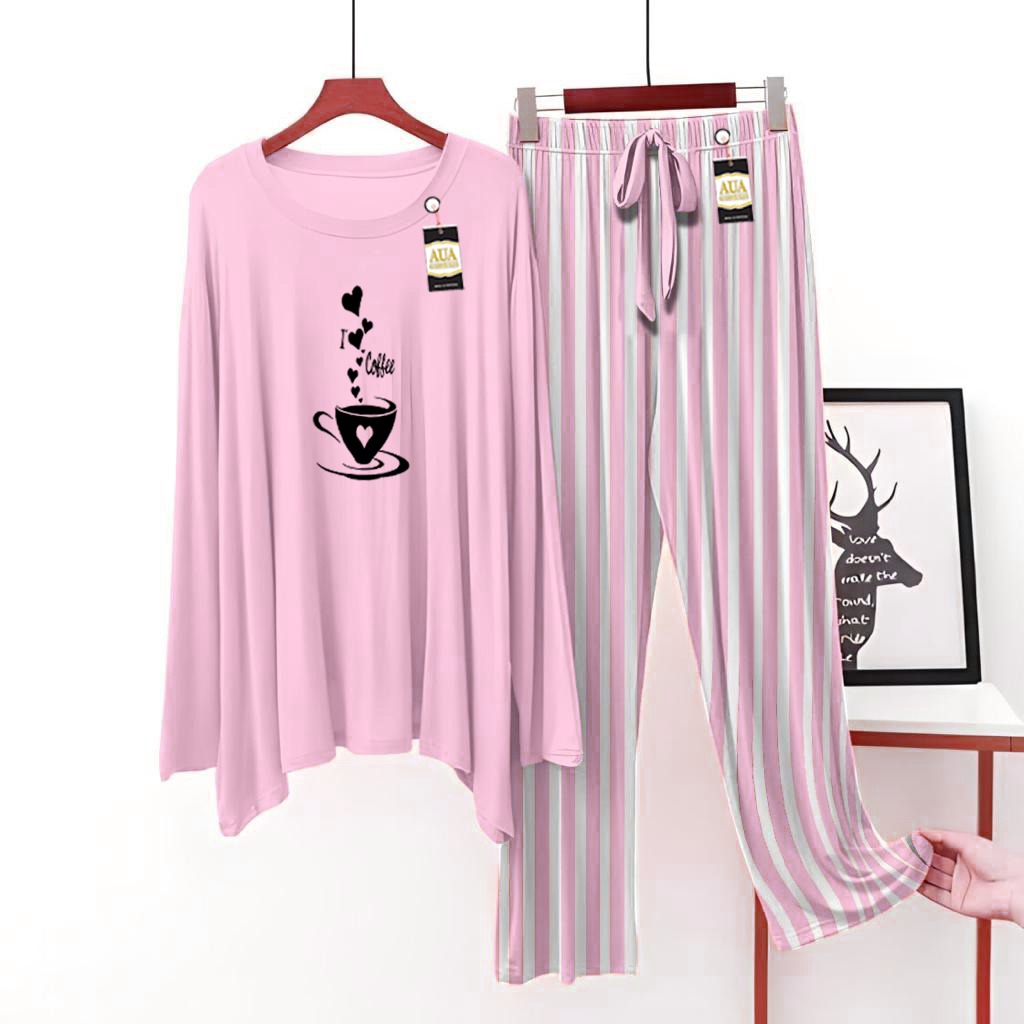 Trendy Heard Cup Printed Lining Trouser Lounge wear Nightwear Sleepwear For Women (5 colours)(002)