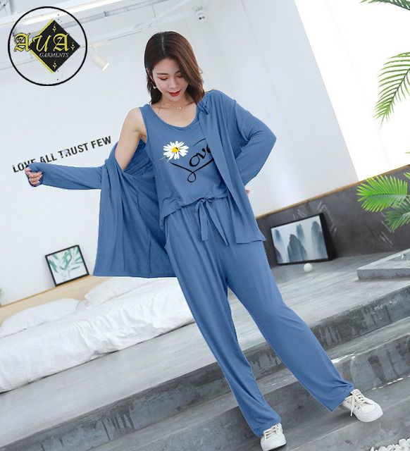 Trendy Love 3 Piece Lounge wear Nightwear Sleepwear For Women (5 colours)