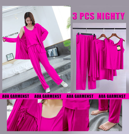 3 Piece Lounge wear Nightwear Sleepwear For Women