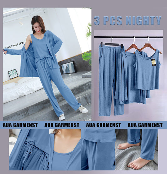 3 Piece Lounge wear Nightwear Sleepwear For Women