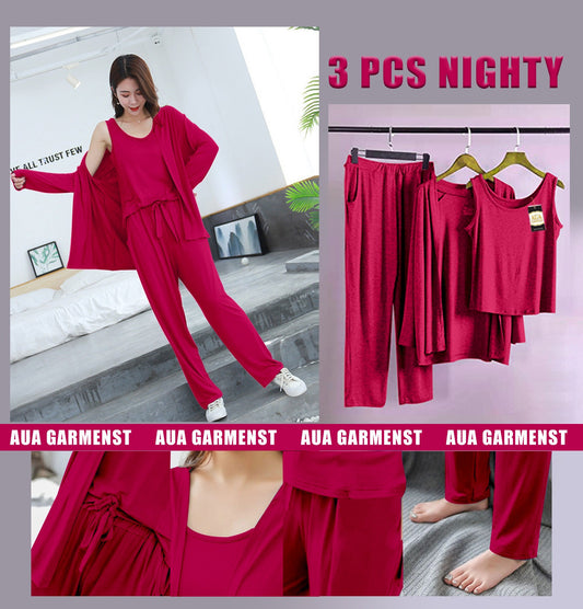 3 Piece Lounge wear Nightwear Sleepwear For Women