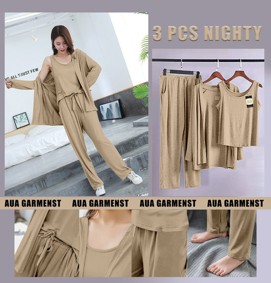 3 Piece Lounge wear Nightwear Sleepwear For Women