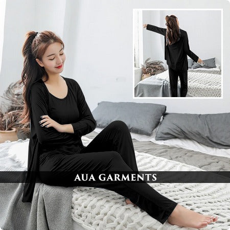 3pcs night suit for woman Ladies Modal Pajama Set Women Soft Underwear Sleepwear Nightclothes Three-piece