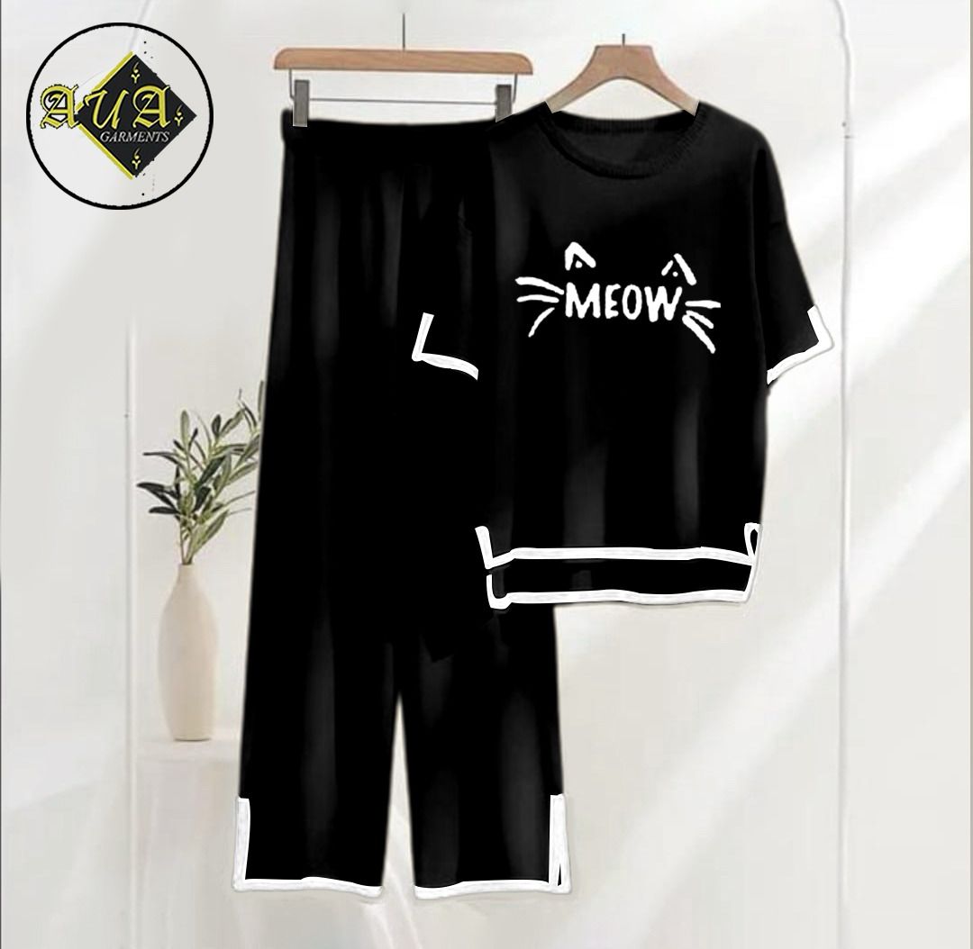 MEOW Printed Summer Collection Turkish summer co-ord set