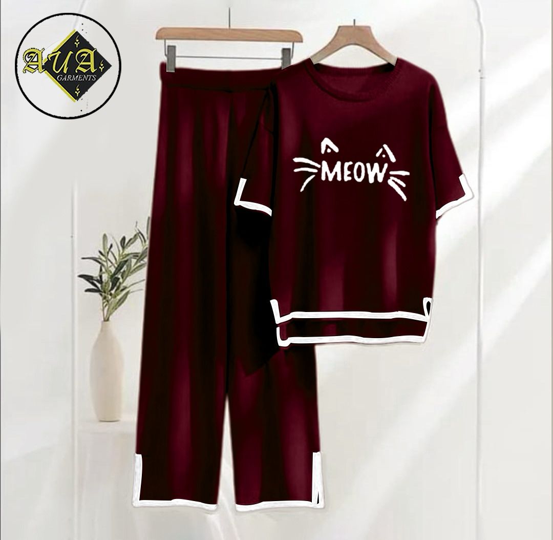 MEOW Printed Summer Collection Turkish summer co-ord set